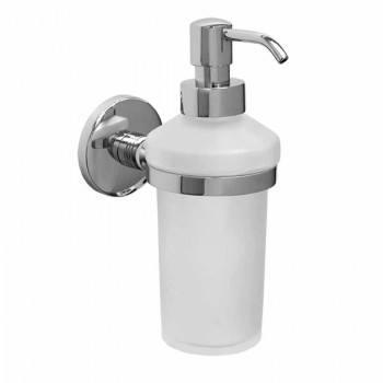 SOAP DISPENSER FROSTED GLASS WALL MOUNTED - VERDI ASTRO CHROME 0060022 70 x 105 x 180mm