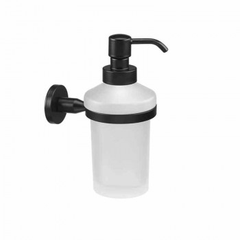 SOAP DISPENSER FROSTED GLASS WALL MOUNTED - VERDI OMICRON BLACK MATTE 3020005 70 x 105 x 180mm