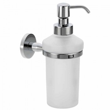 SOAP DISPENSER FROSTED GLASS WALL MOUNTED - VERDI OMICRON CHROME 3020022 70 x 105 x 180mm
