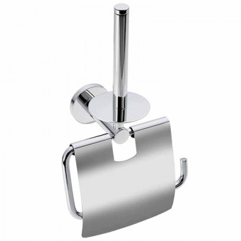 DOUBLE TOILET ROLL HOLDER WITH LID - VERDI SIGMA CHROME 3037422 140 x 95 x 250mm