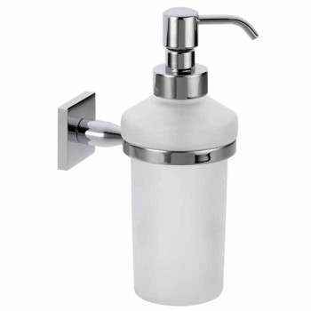 SOAP DISPENSER FROSTED GLASS WALL MOUNTED - VERDI DELTA CHROME 3060022 70 x 105 x 180mm
