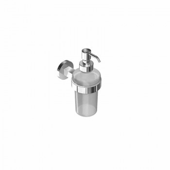 SOAP DISPENSER FROSTED GLASS WALL MOUNTED - VERDI SCANDAL CHROME 7030022 75 x 115 x 180mm