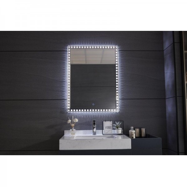 καθρεφτες μπανιου - επιπλα μπανιου - είδη μπάνιου - καθρεπτης LED - DIAMOND 77-0212 60X80