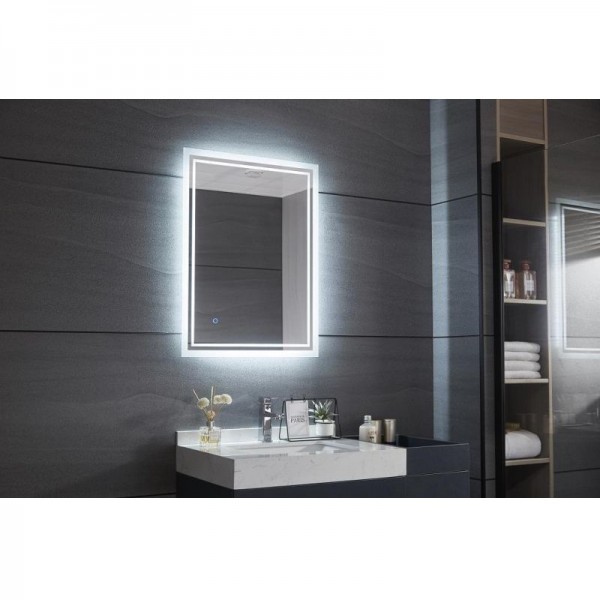 καθρεφτες μπανιου - επιπλα μπανιου - είδη μπάνιου - καθρεπτης LED - Dueto 77-0105 60X80