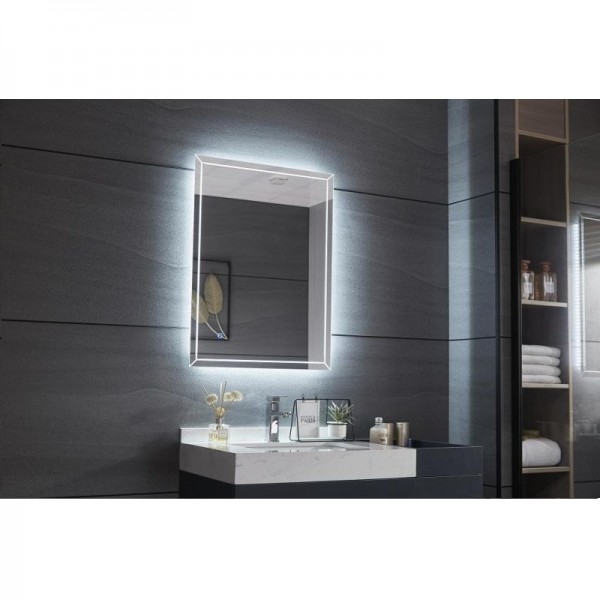 καθρεφτες μπανιου - επιπλα μπανιου - είδη μπάνιου - καθρεπτης LED - LINATE 77-0158 60X80