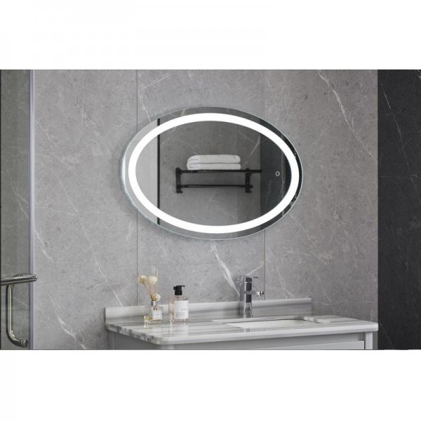 καθρεφτες μπανιου - επιπλα μπανιου - είδη μπάνιου - καθρεπτης LED - OVAL 77-0120 60X80