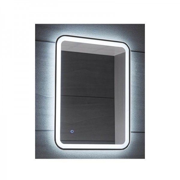 καθρεφτες μπανιου - επιπλα μπανιου - είδη μπάνιου - καθρεπτης LED - ROLAN black 77-9131 60X80