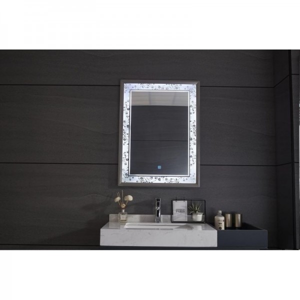 καθρεφτες μπανιου - επιπλα μπανιου - είδη μπάνιου - καθρεπτης LED - VICTORIA 77-0195 60X80