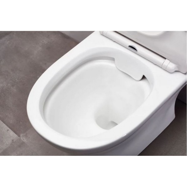 λεκανες τουαλετας - ειδη υγιεινης - είδη μπάνιου - ΛΕΚΑΝΗ ΔΑΠΕΔΟΥ - TEMA FUTURA RIM OFF FU3100 64EK. ΛΕΚΑΝΕΣ