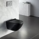 λεκανες τουαλετας - ειδη υγιεινης - είδη μπάνιου - ΛΕΚΑΝΗ ΚΡΕΜΑΣΤΗ - BIANCO REMO BLACK MATT RM11500SC-401 56EK. ΛΕΚΑΝΕΣ