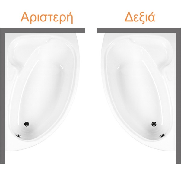 ακρυλικες μπανιερες - είδη μπάνιου - mpanieres akrylikes - SIRENE MARINA 160X90