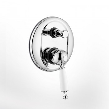 BUILT IN SHOWER MIXER 2 OUTLETS WITH DEFLECTOR  - BUGNATESE OXFORD CHROME 6372-100