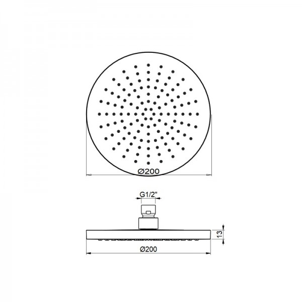 βραχιονες για τις μπαταριες μπανιου - κεφαλες για τις μπαταριες μπανιου - εντοιχισμενα συστηματα για το μπανιο - μπαταριες για το μπανιο - είδη μπάνιου - κεφαλες εντοιχισμου λουτρου - almar round ινοξ E044075-R50813-110