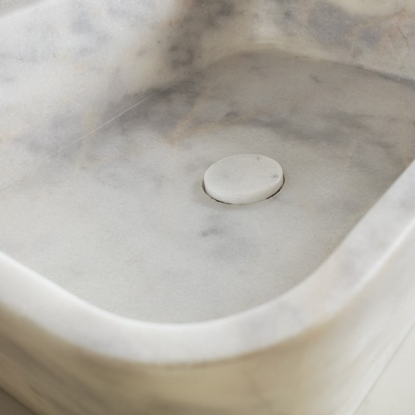 νιπτηρες μπανιου - ειδη υγιεινης - είδη μπάνιου - νιπτηρες μαρμαρινοι - fossil gaia marble carrara nuovo 50x38