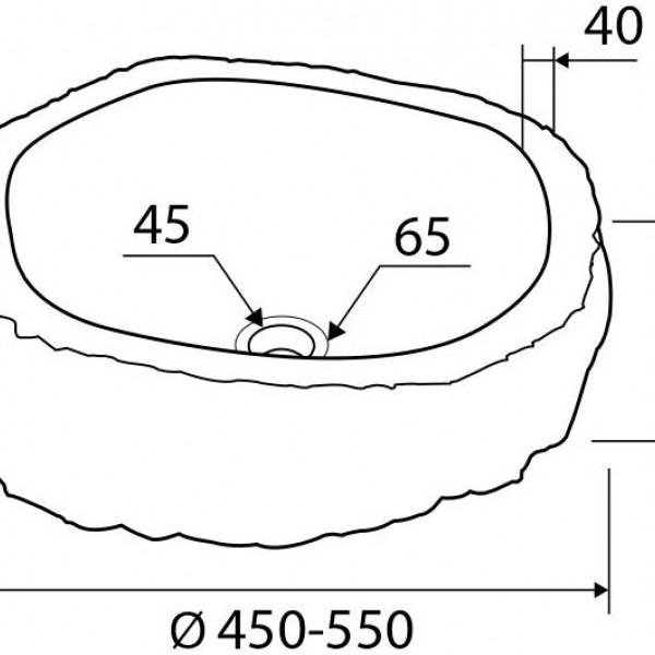 νιπτηρες μπανιου - νιπτηρες μπανιου - ειδη υγιεινης - είδη μπάνιου - ΝΙΠΤΗΡΑΣ ΠΕΤΡΙΝΟΣ - KARAG RIVER STONE NRS3 GREY Φ50-55CM ΝΙΠΤΗΡΕΣ