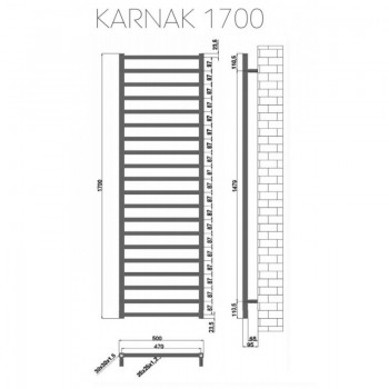 ΚΑΛΟΡΙΦΕΡ - KARAG KARNAK 1700 CHROME 50x170CM